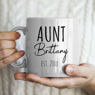Personalisierte Tante & Est. Jahr Kaffeetasse