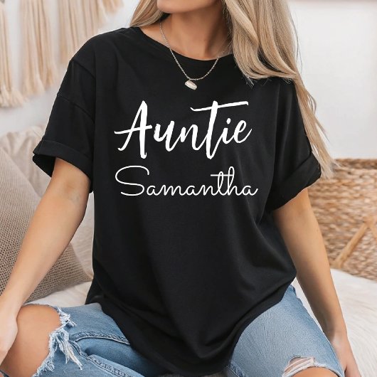Personalisierte Tante Name Weihnachtsgeschenk für T-Shirt