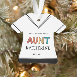 Personalisierte Tante Retro Geschenk Beste Tante j Ornament