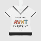 Personalisierte Tante Retro Geschenk Beste Tante j Ornament (Vorderseite)