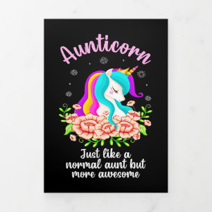 Personalisierte Tante   Tantentags Mütter-Tagesges Dreifach Gefaltete Ankündigung