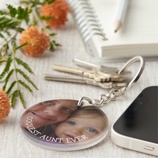 Personalisierte Tante und Nichte oder Foto Nephew Schlüsselanhänger (Vorderseite rechts)