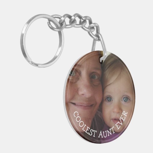 Personalisierte Tante und Nichte oder Foto Nephew Schlüsselanhänger (Vorderseite links)