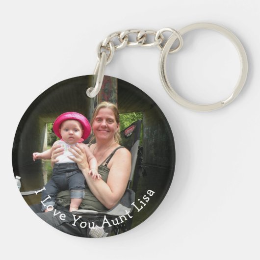 Personalisierte Tante und Nichte oder Foto Nephew Schlüsselanhänger (Rückseite)