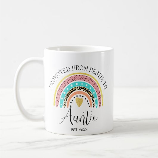Personalisierte Tante, von Bestie nach Aunti beför Kaffeetasse (Links)