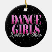Personalisierte Tanz-Mädchen Schein und Shine Keramik Ornament (Vorne)