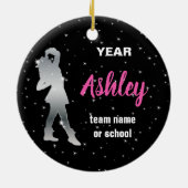 Personalisierte Tanz-Mädchen Schein und Shine Keramik Ornament (Hinten)