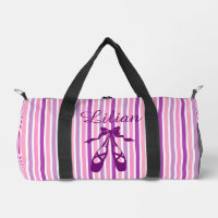 Personalisierte Tanz-Tasche mit Namen Lila Ballett