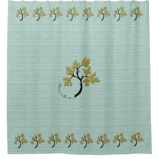 Personalisierte Tanzbäume Grün Duschvorhang (Vorderseite)