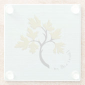 Personalisierte Tanzbäume Grün Glasuntersetzer (Rückseite)