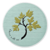 Personalisierte Tanzbäume Grün Keramikknauf (Vorderseite)