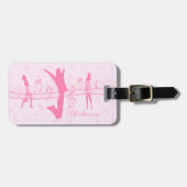 Personalisierte Tänze und Drama Pink Gepäckanhänger (Vorderseite horizontal)