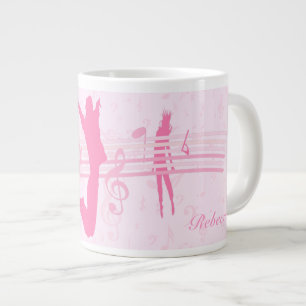 Personalisierte Tänze und Drama Pink Jumbo-Tasse
