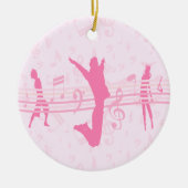 Personalisierte Tänze und Drama Pink Keramik Ornament (Vorne)