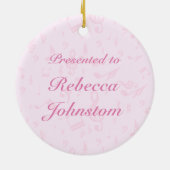 Personalisierte Tänze und Drama Pink Keramik Ornament (Hinten)