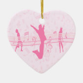 Personalisierte Tänze und Drama Pink Keramikornament (Vorne)