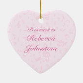 Personalisierte Tänze und Drama Pink Keramikornament (Hinten)