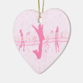 Personalisierte Tänze und Drama Pink Keramikornament (Links)