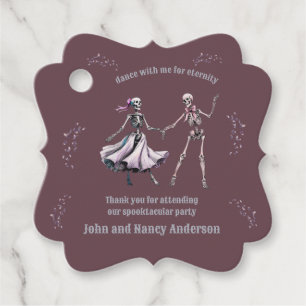 Personalisierte tanzende Skelette Halloween-Gesche Geschenkanhänger