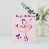 Personalisierte Tänzerin Birthday Card Ballerina (Stehend Vorderseite)