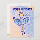 Personalisierte Tänzerin Birthday Card Ballerina (Vorderseite)