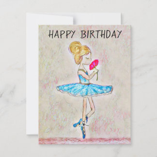 Personalisierte Tänzerin Birthday Card Ballerina