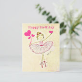 Personalisierte Tänzerin Birthday Card Ballerina (Stehend Vorderseite)