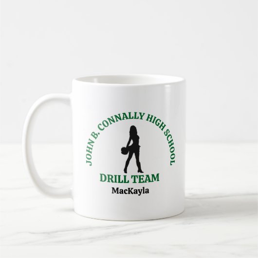 Personalisierte Tänzerin des Green High School Dri Kaffeetasse (Links)