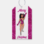 Personalisierte Tänzerin-Geschenk Tag Fuchsia B Geschenkanhänger (Vorderseite)