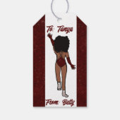 Personalisierte Tänzerin Geschenk Tag Merlot A Geschenkanhänger (Rückseite)