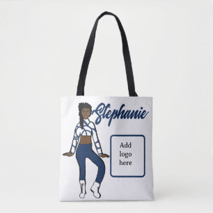 Personalisierte Tänzerin-Tasche (blau weiß) Tasche