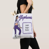 Personalisierte Tänzerin-Tasche ( Grape White) Tasche (Von Nahem)