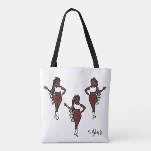 Personalisierte Tänzerin-Tasche (rot) Tasche (Rückseite)