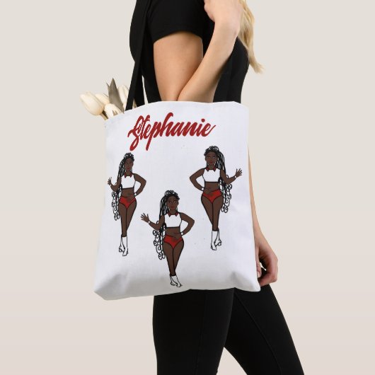 Personalisierte Tänzerin-Tasche (rot) Tasche (Von Nahem)