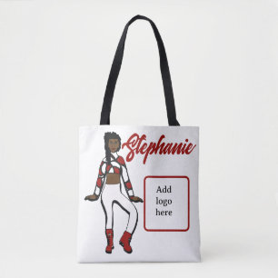 Personalisierte Tänzerin-Tasche ( Rot weiß) Tasche