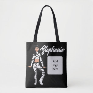 Personalisierte Tänzerin-Tasche (Schwarz-weiß 2) Tasche