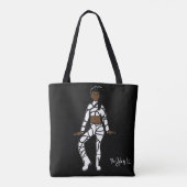 Personalisierte Tänzerin-Tasche (Schwarz-weiß) Tasche (Rückseite)