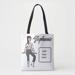 Personalisierte Tänzerin-Tasche ( Stone White) Tasche