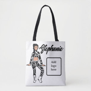 Personalisierte Tänzerin-Tasche ( Weiß Schwarz 2) Tasche