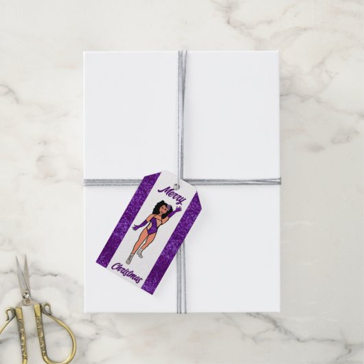 Personalisierte Tänzermarke Lila B Geschenkanhänger (Mit Garn)