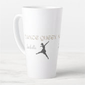 Personalisierte Tanzkönigin, Geschenk oder für Sie Milchtasse (Linke Ecke)