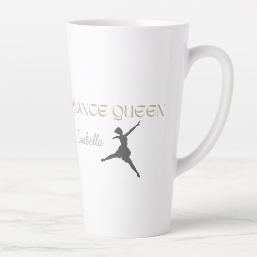 Personalisierte Tanzkönigin, Geschenk oder für Sie Milchtasse (Rechts)