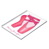 Personalisierte Tanzlehrer Ballettschuhe Notebook Notizblock (Linke Seite)
