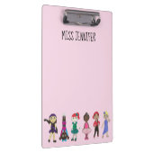 Personalisierte Tanzlehrer Geschenkklasse Ballet G Klemmbrett (Rechts)