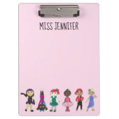 Personalisierte Tanzlehrer Geschenkklasse Ballet G Klemmbrett (Vorderseite)