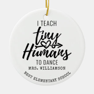 Personalisierte Tanzlehrer-Schrift-Typografie Keramik Ornament
