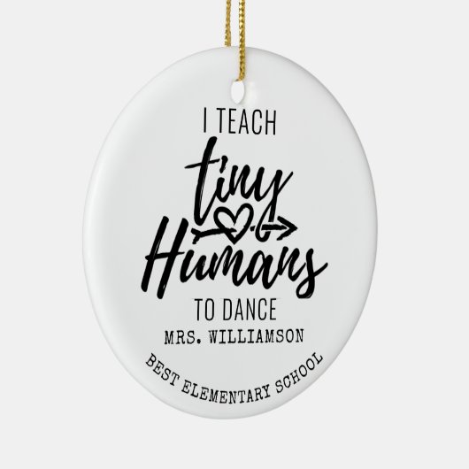 Personalisierte Tanzlehrerin Skripttypografie Keramik Ornament (Rechts)