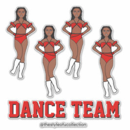 Personalisierte Tanzteam-Rose Aufkleber