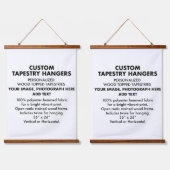 Personalisierte TAPESTRY-HANGERS 26"x36" (x2) Wandteppich Mit Holzrahmen (Doppelt)