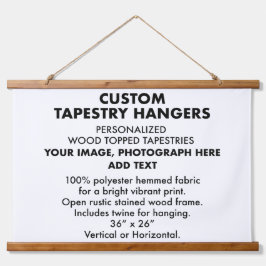 Personalisierte TAPESTRY HANGERS 36"x26" Wandteppich Mit Holzrahmen